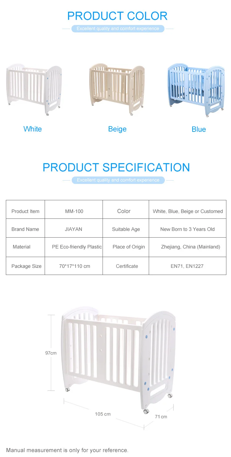 Multifunction European Standards Plastic Adult Baby Crib Buy Crib