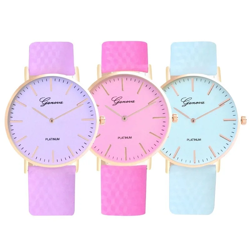 

Promotion New Fashion Simple Style Temperature Change Color Women Watch Sun UV Color Quart Watch LLW059