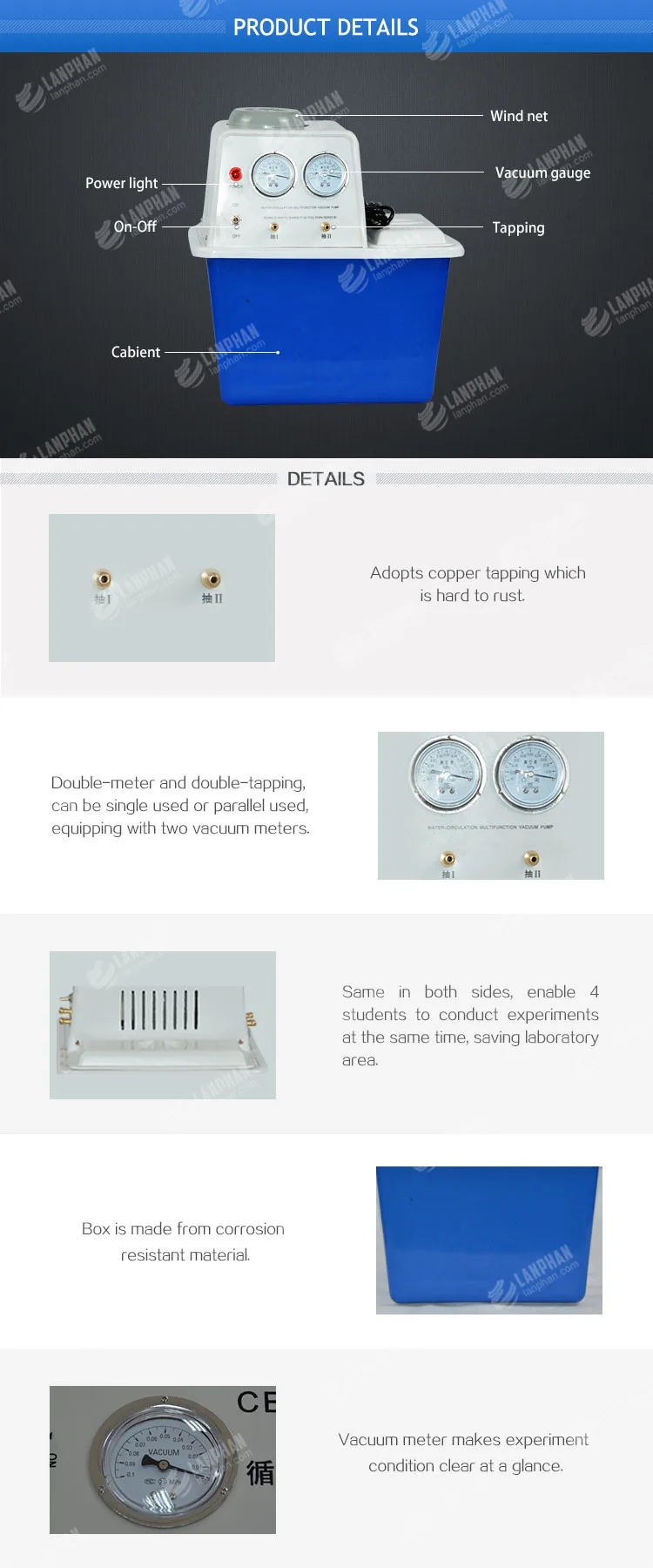 Water Circulation Vacuum Pump Water Circulating Small Vacuum Pump with ISO