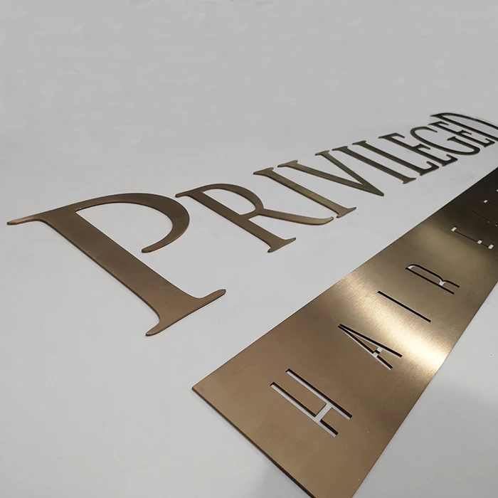 Rose Gold Color Stainless Steel Alphabet Letter Charms 3mm Solid Laser