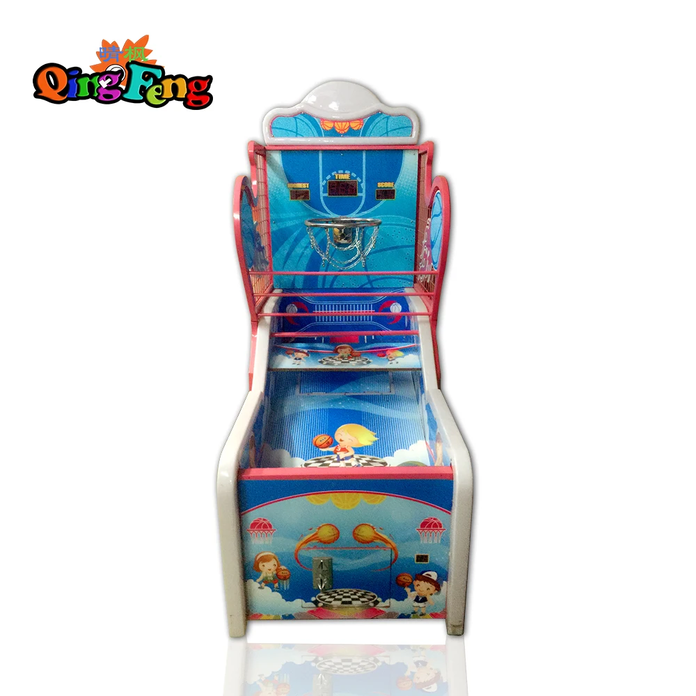 Qingfeng 2017 canton fair coin operated kids shooting ball basketball arcade game machine