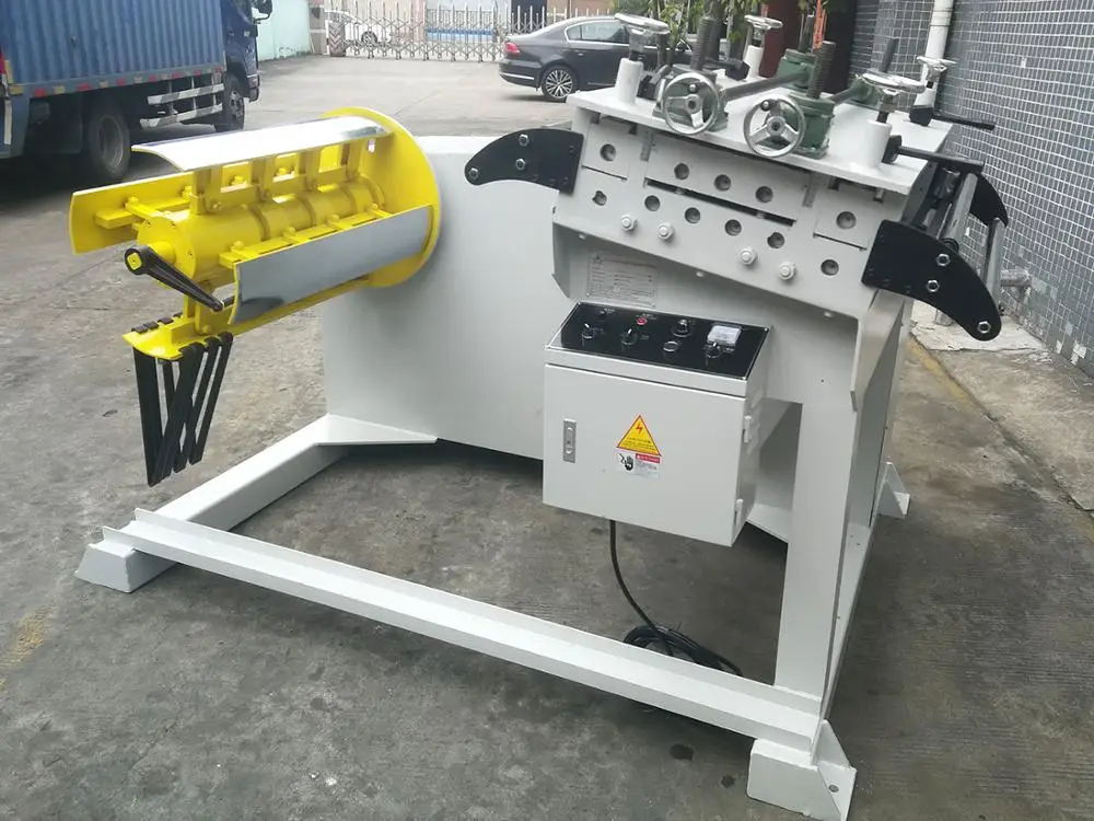 
800mm Wide Steel Coil Decoiler Straightener Machine for Decoiling and Straightening 