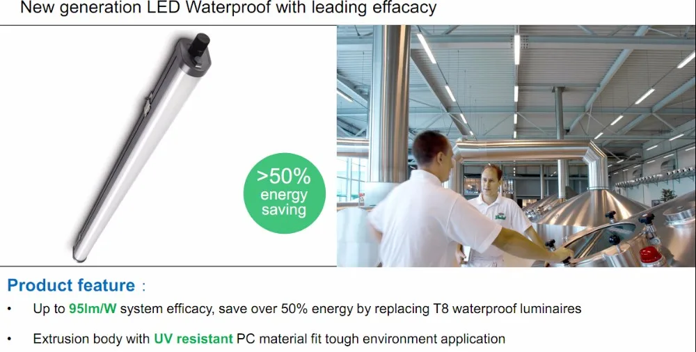 55w -40degree working led tri proof light for cold room