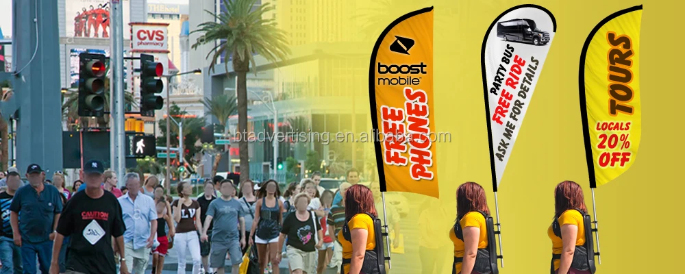 Backpack Custom Rectangle Flag Banner Display 50x200 Cm Graphic