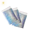 Custom Mailing Adhesive Bubble Mailer bag Shipping padded Envelopes Holographic bubble pouch