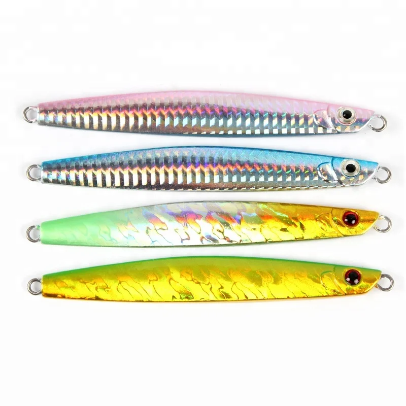 

40g lead fish slow pitch saltwater jigging lures metal jig fishing lure, Four