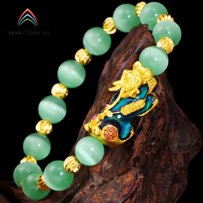 

J2736 Feng Shui bracelets opal stone Pixiu Lucky Bracelets