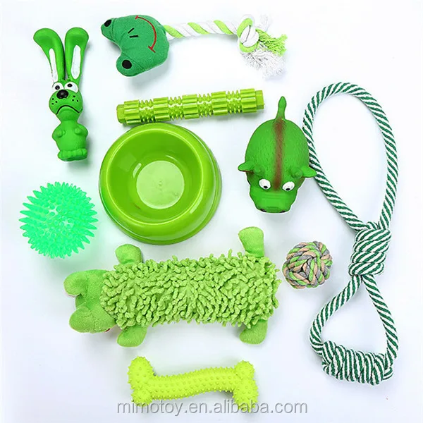 10 Pack Interactive Plastic Pet Squeaky Toy Gift Set Free Assorted