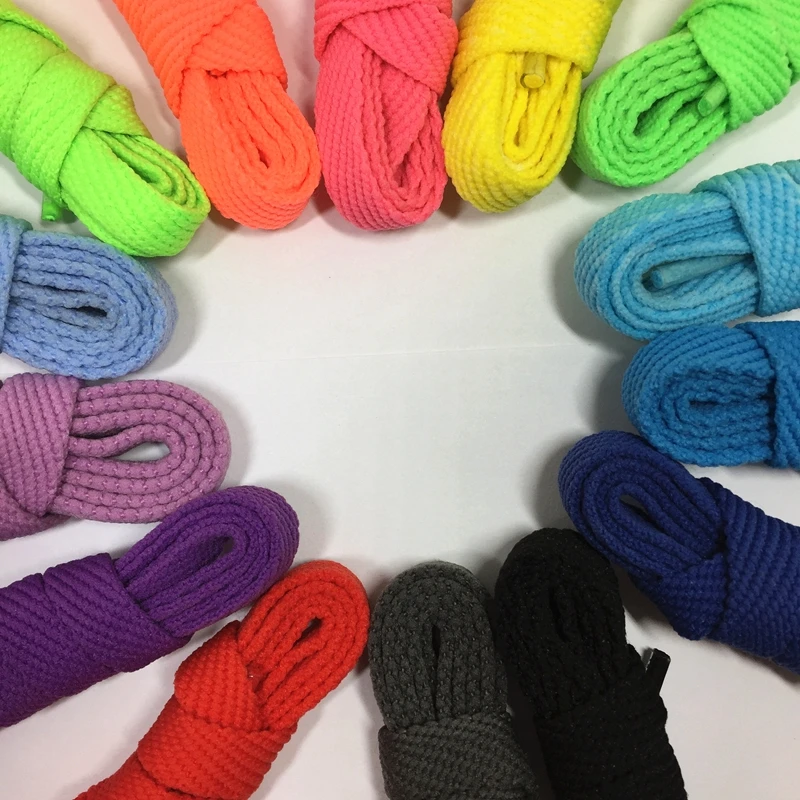 Factory Produce Flat Polyester Braided Colored Shoe Laces - Buy Colored ...