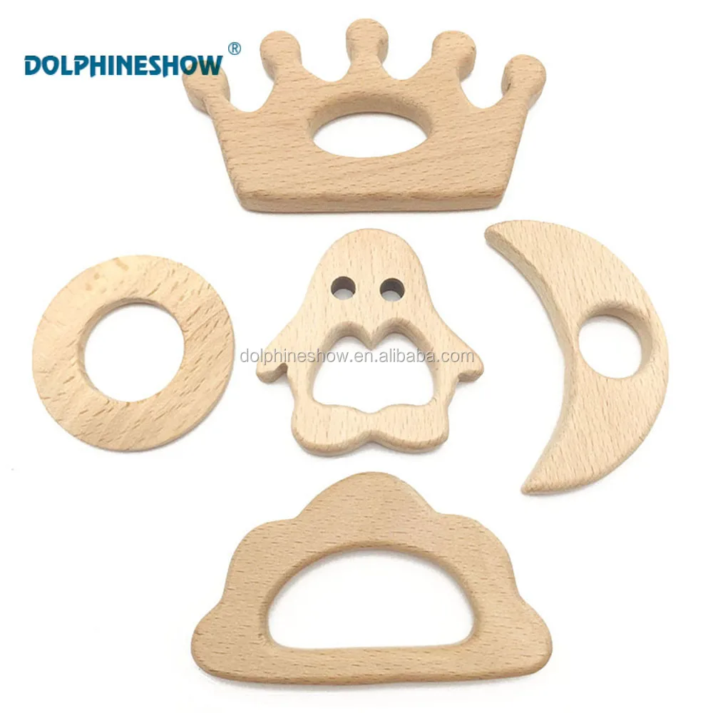 wooden animal teether