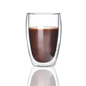2019 fashion bodum heat-resistance double wall glass cup