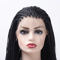 

Glueless Afro Synthetic Fiber Braid Wig Ombre Long Hair Wigs For Black Women, synthetic braided wig