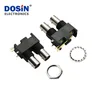 SDI right angle PCB mount black plastic two bnc connector