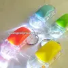 fashion led flashing light crystal key chain car gift keychain