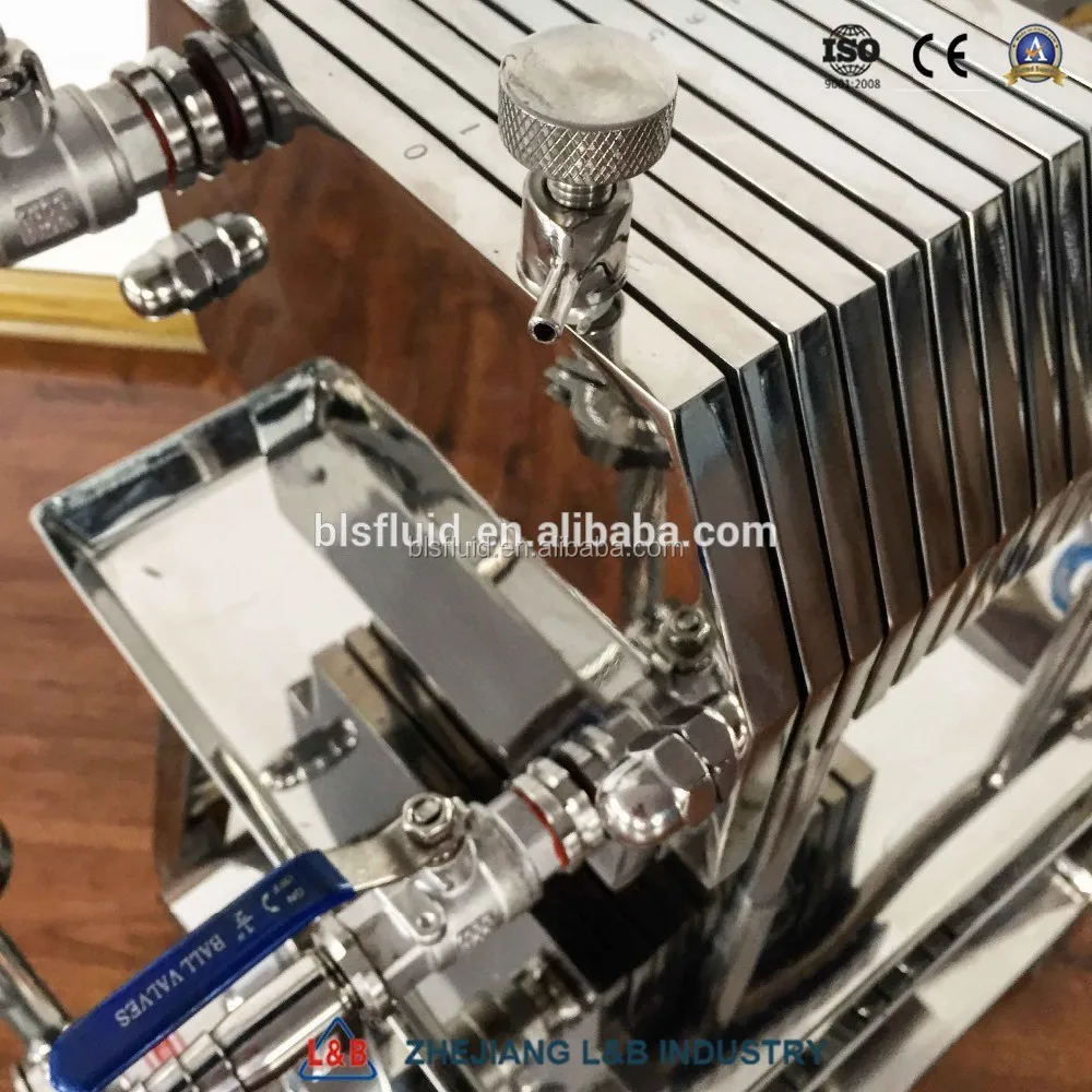 Sanitary Stainless Steel Press Industrial Plate Frame Filter For Beer