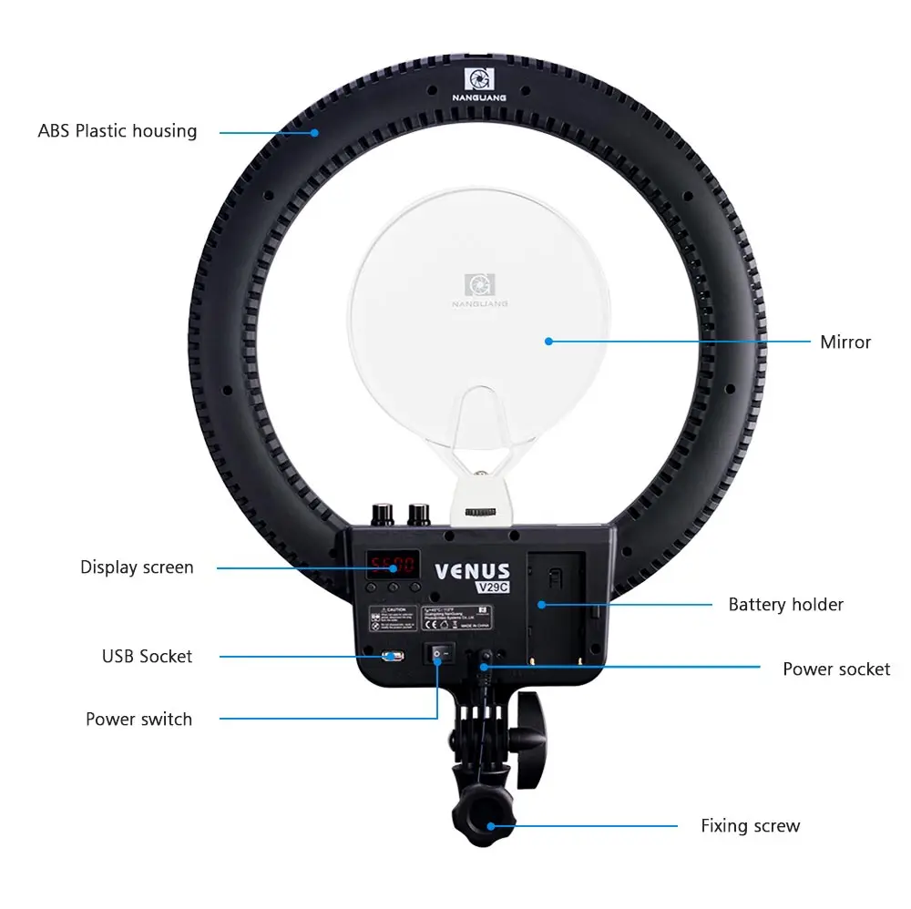 NanGuang VENUS V29C bi color 16 inches Ring LED light led circle ring light makeup photography studio lighting