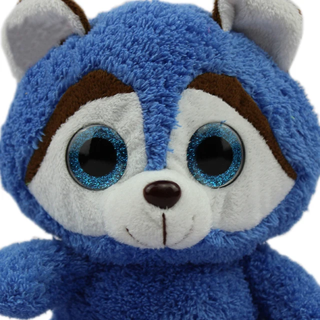 blue raccoon stuffed animal