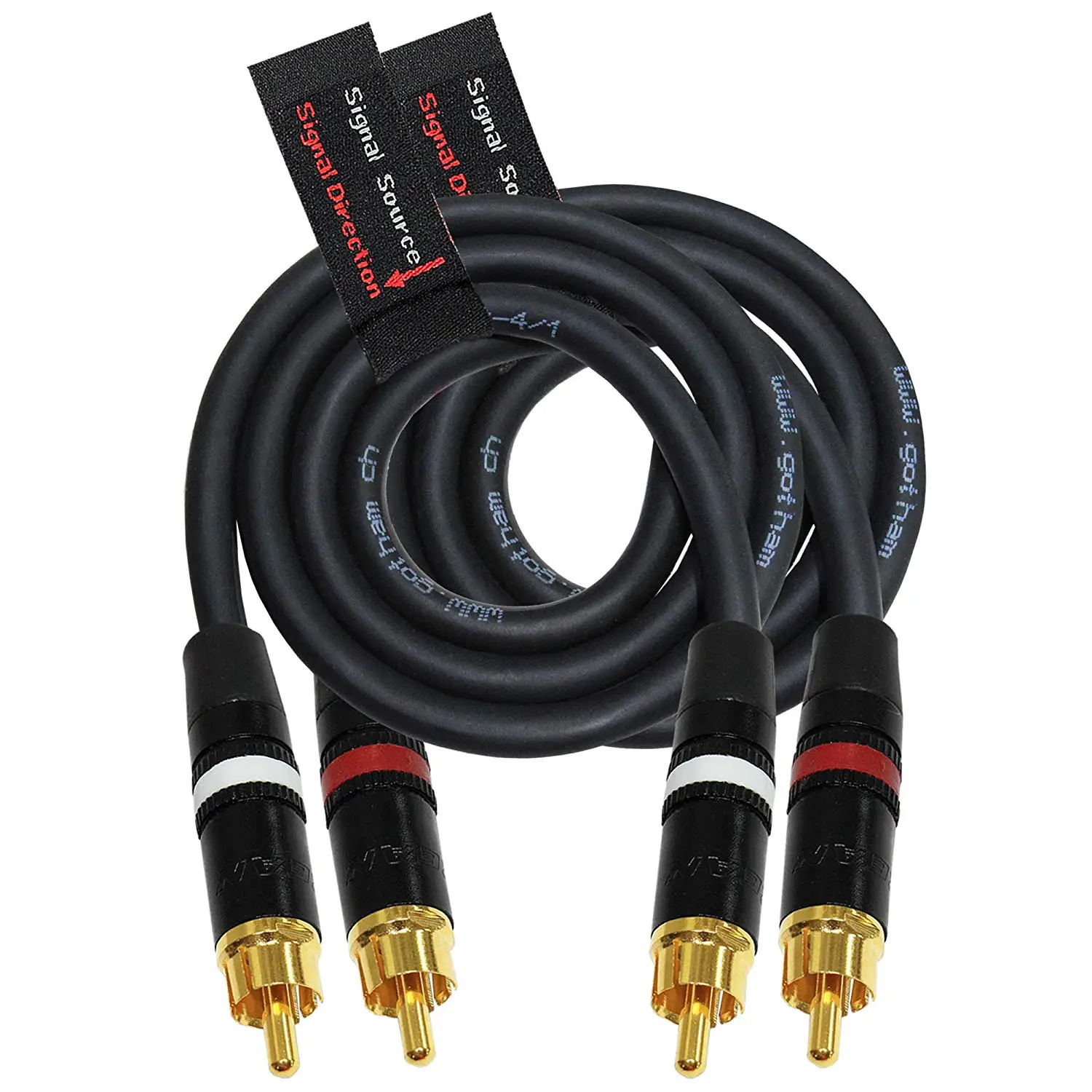 Buy 40 Foot Rca Cable Pair Gotham Gac 41 Black Star Quad Balanced Audio Interconnect Cable 7066