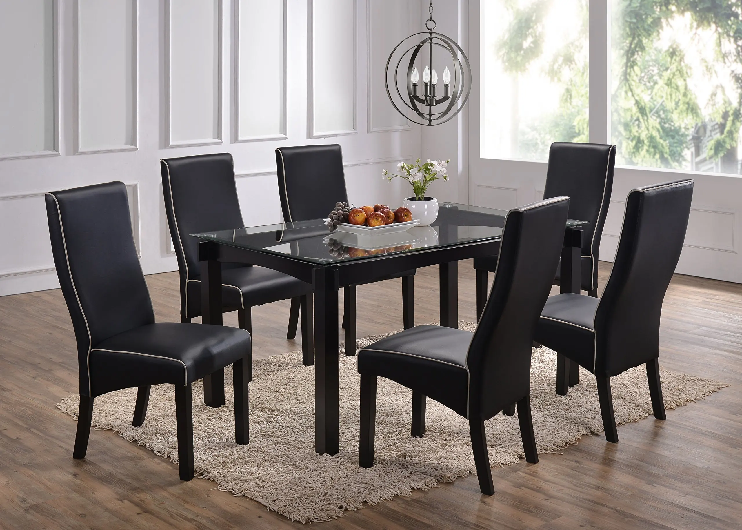 Buy Kings Brand Furniture 7-Piece Rectangular Dinette Dining Room Set ...