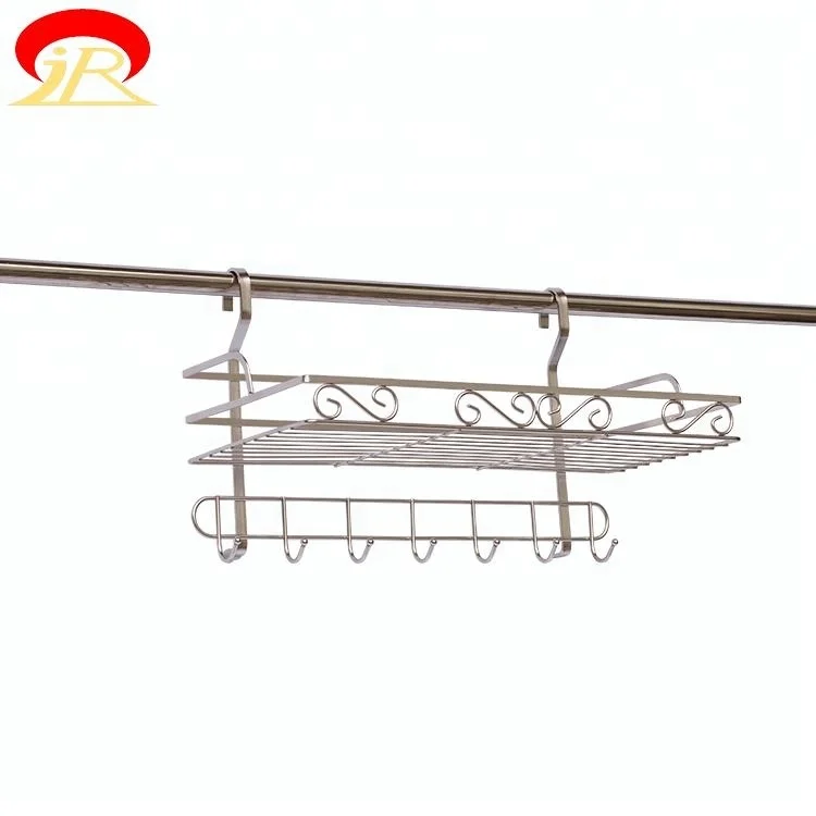
New Design Multifunctional Space Wire Metal Shelving Kitchen Hanging Rack 