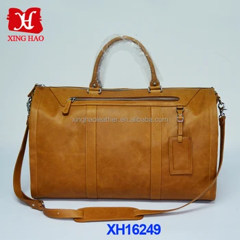 leather suit duffle bag