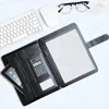 A4 popular executive portfolio custom emboss folio PU leather file folder with snap
