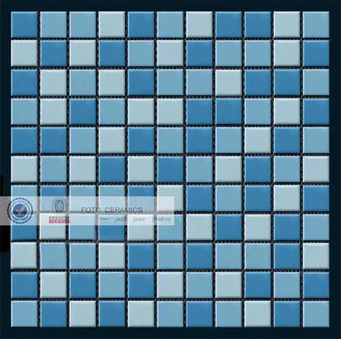 Mixed color square ceramic mosaic bathroom tile design