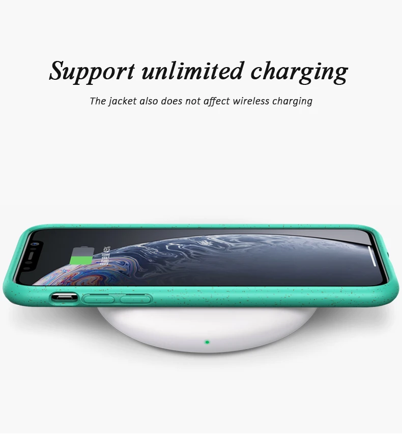 New Design Natual Wheat Straw Biodegradable TPU Soft High Protection Phone Case for iPhone X XS XS Max