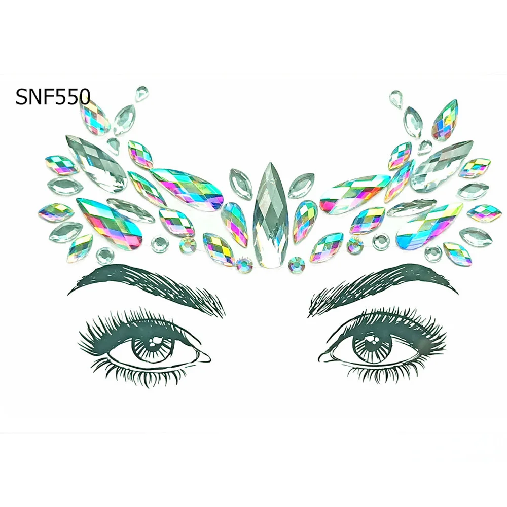 

Crystal Temporary Eyes Tattoos Transfer Eyeshadow Eyeliner Face Gems Stickers Body Eye Accessories Makeup beauty tools