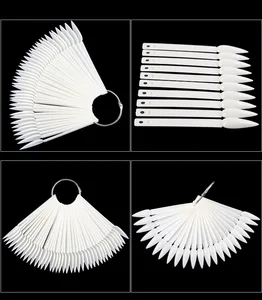 Fan 40 Tips Nail Polish Display False Nails Art Palette Color Chart With Ring For Color Card Display
