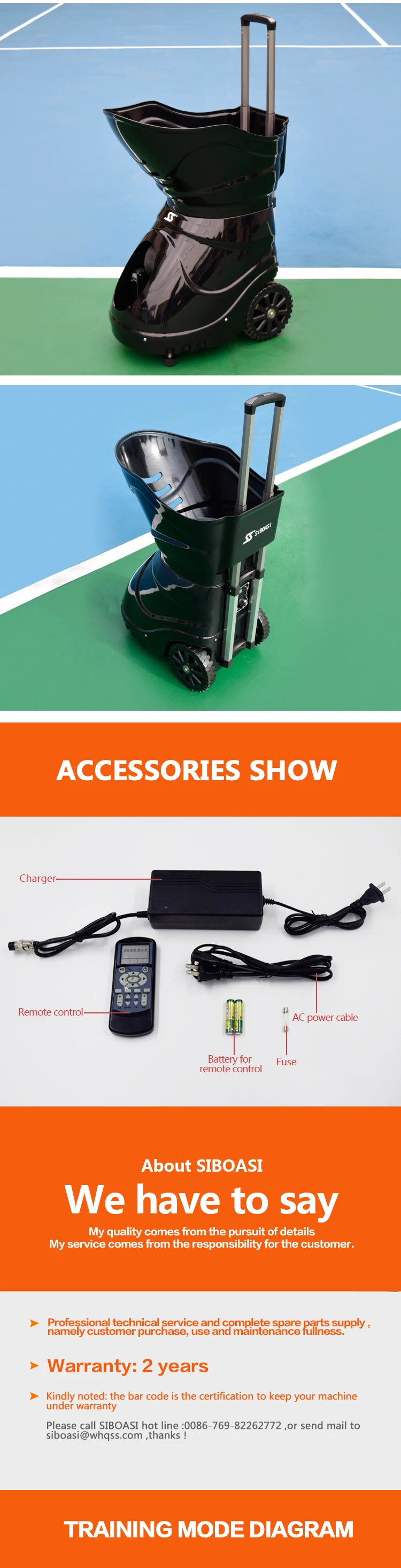 Portable Modern Smart Siboasi S4015 Tennis Ball Feeding Training