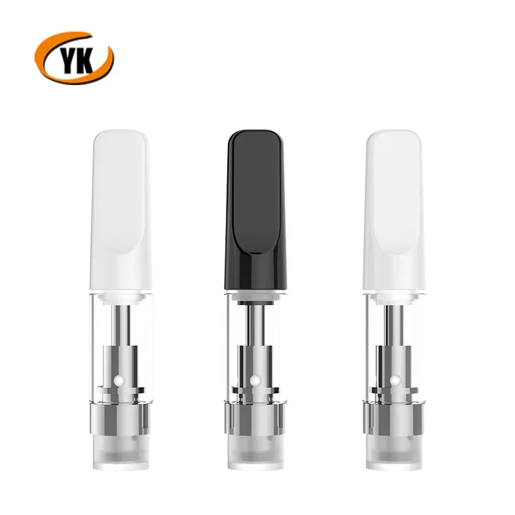 

vape cbd oil wickless ceramic coil vaporizer cartridge empty, Stainless steel& black&gold