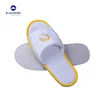 Disposable luxury washable hotel velvet spa slippers/open toe/white cotton