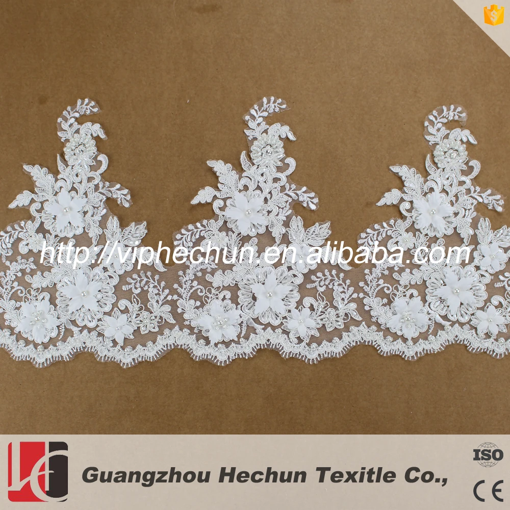 

HC-1504 Hechun wholesale black crochet stretch beading lace trim, N/a