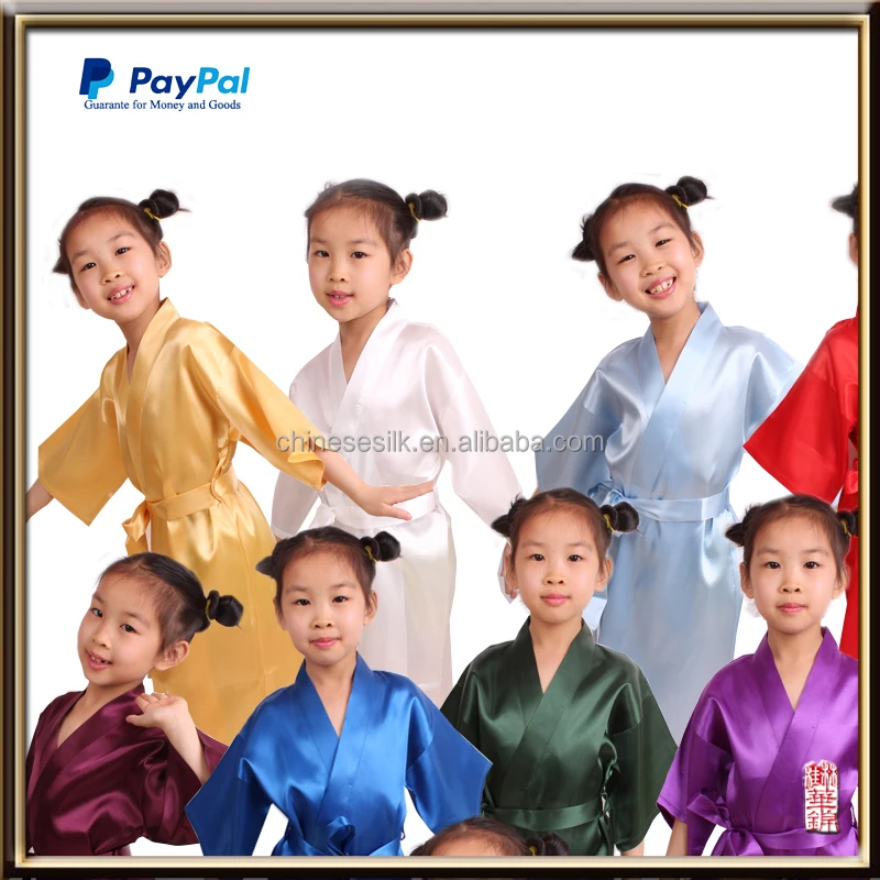 

Wholesale Chinese traditional kids apparel children's satin robe, N/a