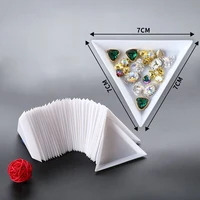 

Wholesale White Plastic Triangle Crystal Sorting Rhinestone Nail Art Trays