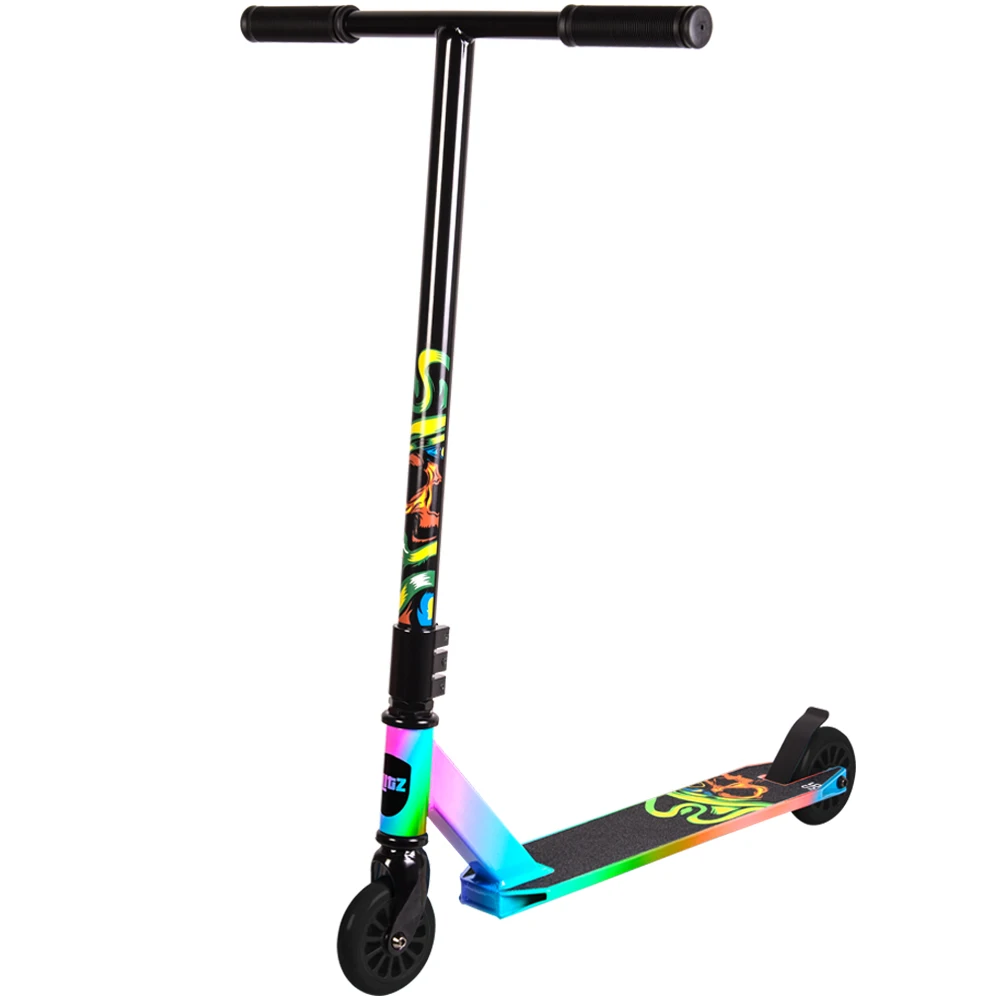

Park 360 steering customized design funshion new rainbow pro scooter HIC system oil slick stunt scooter with Chromoly 4130, 4 colors available