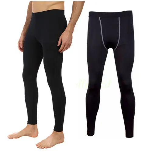 

Men's Thermal Compression Under Tight Sports Long Leggings Base Layer Pants, Black