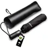 10 Ribs Windproof Business Umbrella Auto Open Close and Upgraded Comfort Handle Leather Cover