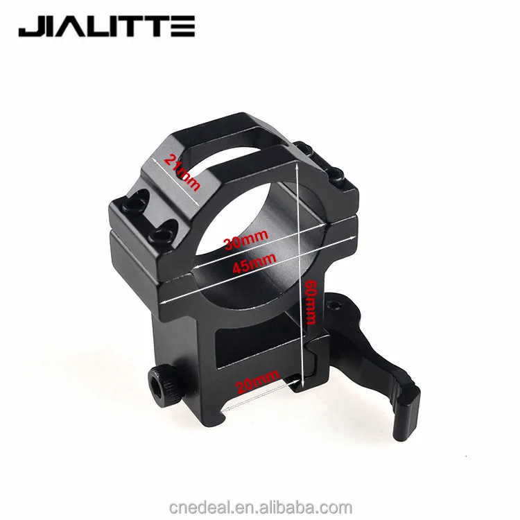 

Jialitte J072 Tactics Riflescopes Laser Sight flashlight rifle scope QD Quick Release Scope Ring Mount, Black