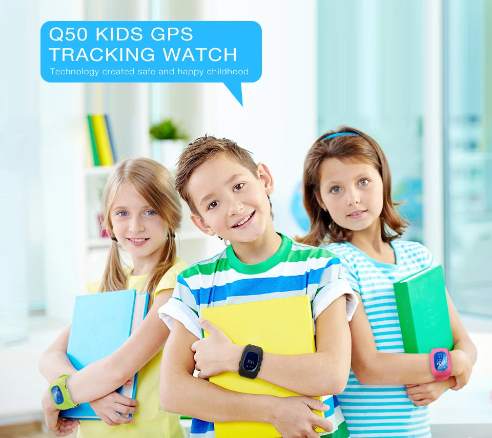 Hot sale gps smart baby watch q50 for kids