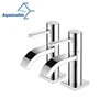 WRAS certified farmhose water saving double handle basin faucet