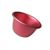 Custom Design OEM ODM Sandblasting Red Anodizing Deep Drawing Crimping Aluminum Candle Cap