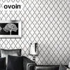 Moroccan Trellis Black White Modern Geometric Pattern Wallpaper Roll Bedroom Wall Cover Paper Live room Sofa Background Decor