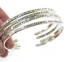 Meaningful Bangle Custom Charm Snap On Bangle Metal Frosted Interchangeable