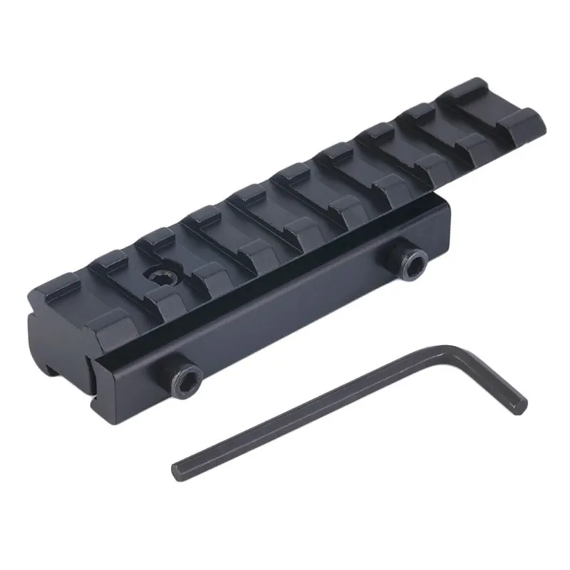 

Hunting 11mm to 20mm Dovetail Weaver Picatinny Rail Adapter Airsoft Rifle Mount Scope Rail, Black