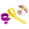 YUQI custom usb stick 1gb 2gb 4gb 8gb 16gb 32gb 64gb blue wrist band usb flash disk