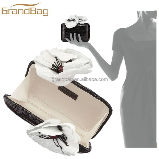 crocodile leather box clutch women exotic crocodile skin box