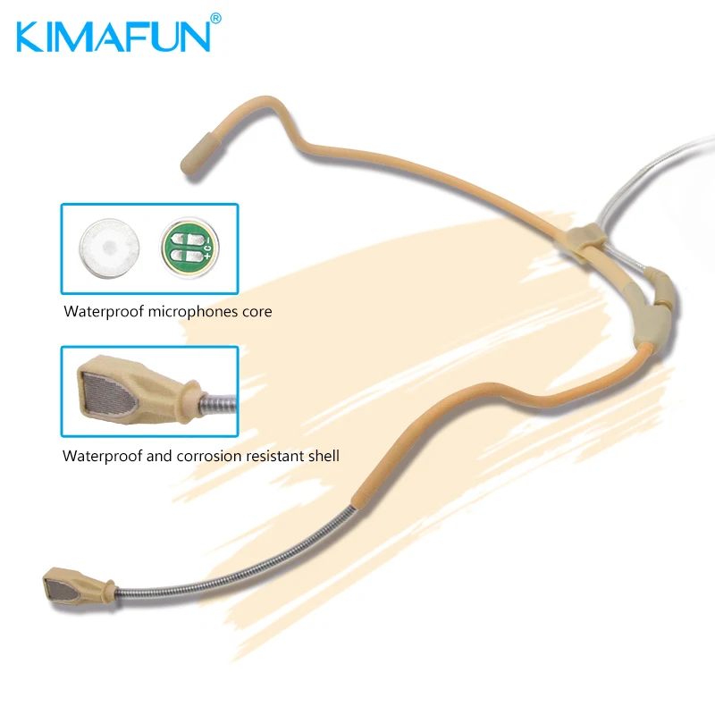 

New unidirectional waterproof headset condenser sports microphone for coach KM-WP81, N/a