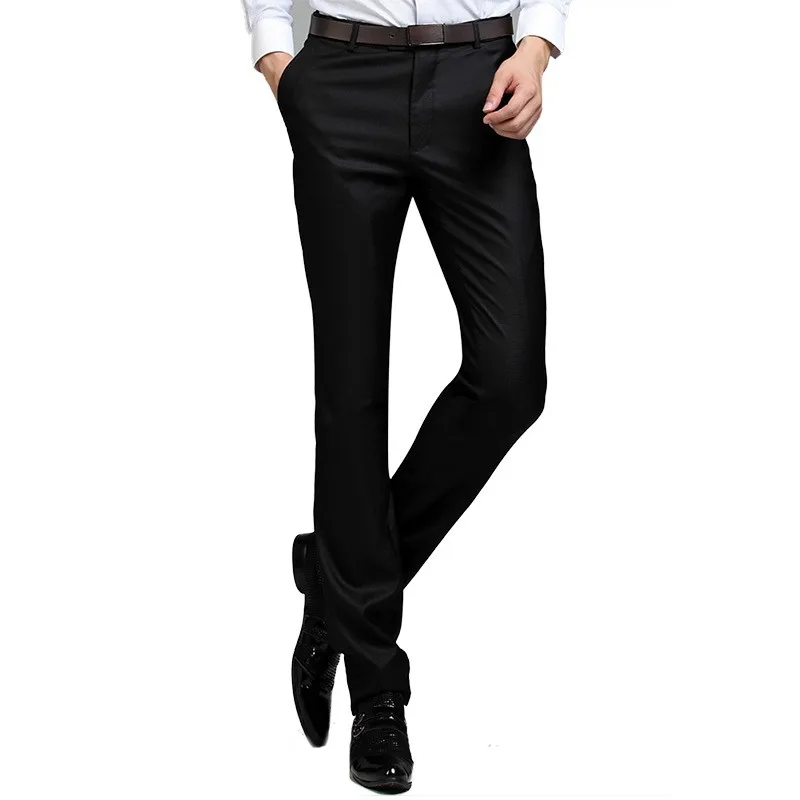 skinny black slacks mens